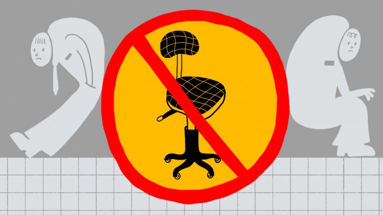 Arbetsstolar har tagits bort från expediter av imageskäl – arbetshälsoexperter bekymrade över fenomenet