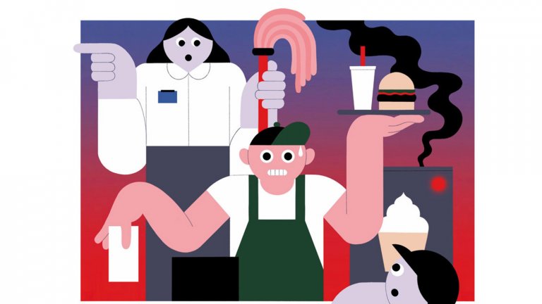 Fast food workers under pressure