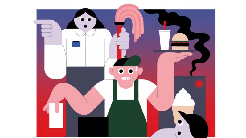Fast food workers under pressure