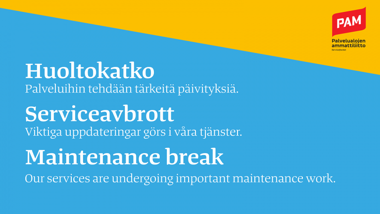 Service break in the members' e-services on Sunday 26 December